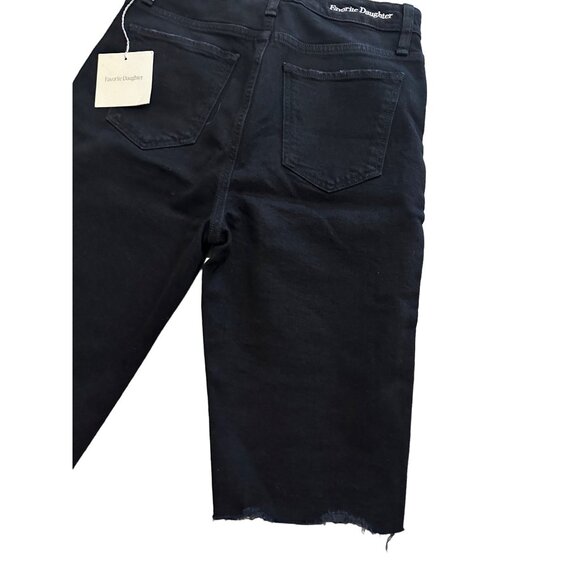 FAVORITE DAUGHTER Black Bermuda Denim Shorts Size 27 NEW - Picture 7 of 7